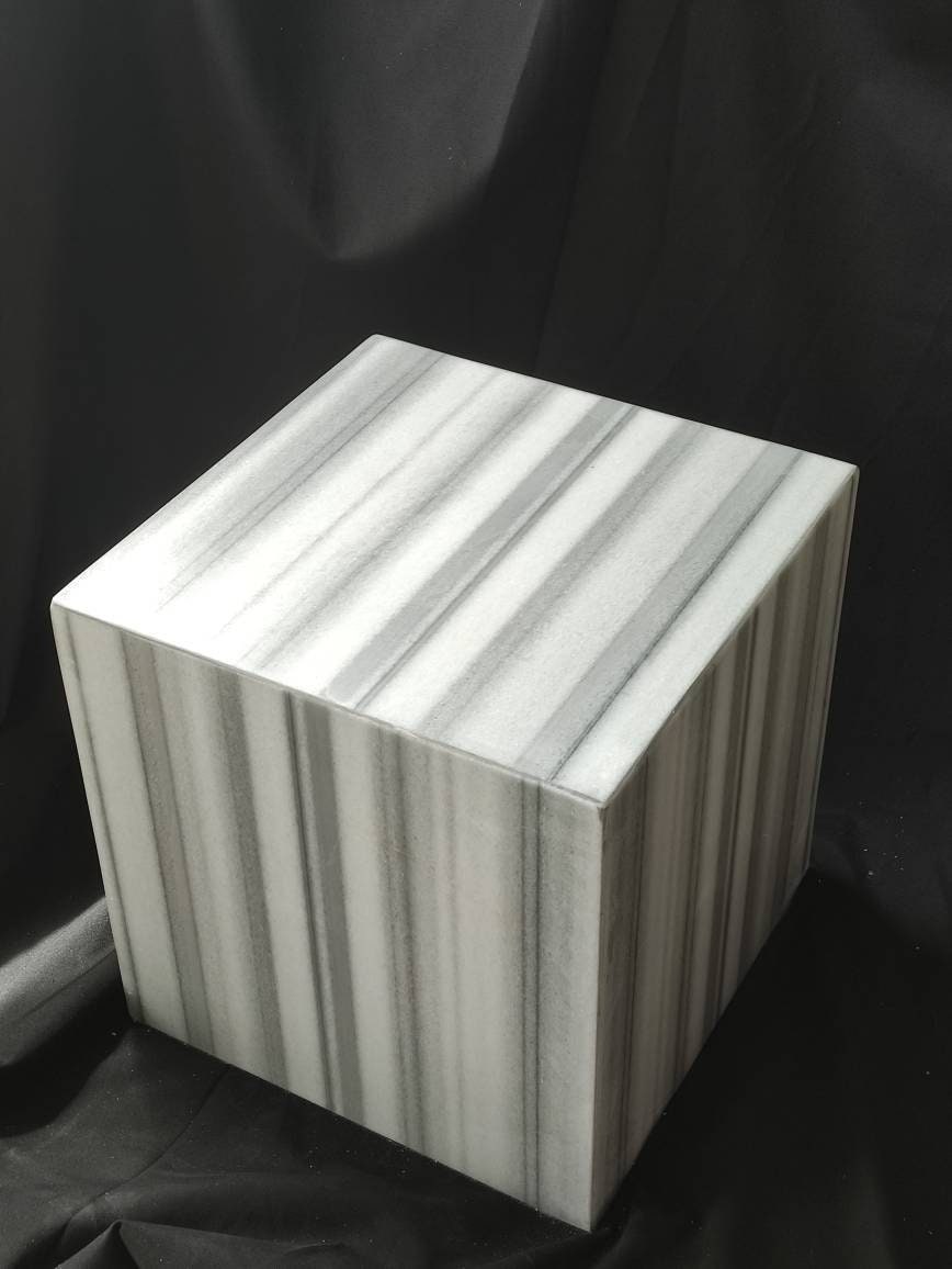 Handmade Marmara Marble Cube Coffee Table: Special Pattern