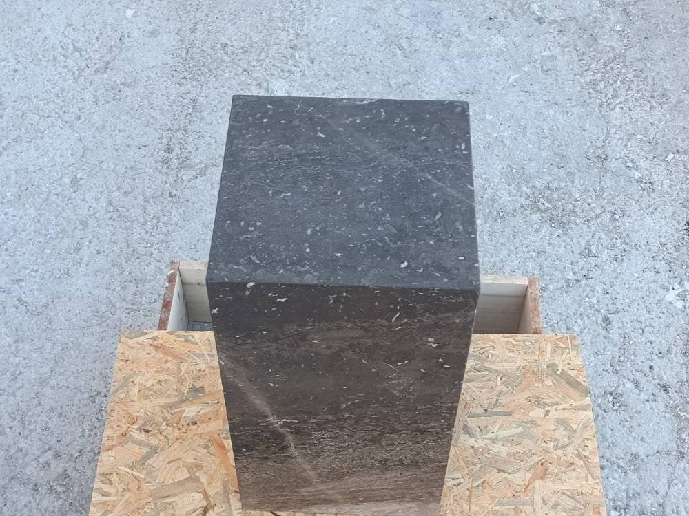 Brown marble cube coffee table, side table, end table, real marble and handmade free shipping fast shipping