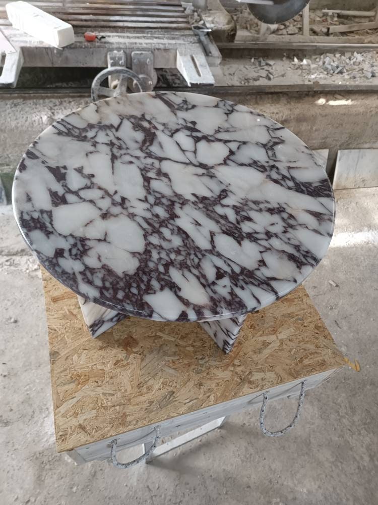 Handmade Calacatta Viola Marble Coffee Table