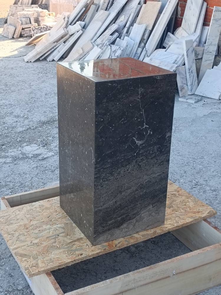 Brown marble cube coffee table, side table, end table, real marble and handmade free shipping fast shipping