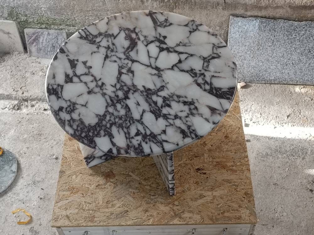 Handmade Calacatta Viola Marble Coffee Table