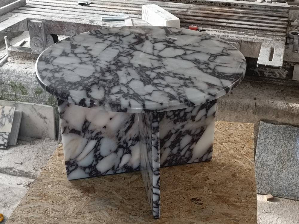 Handmade Calacatta Viola Marble Coffee Table