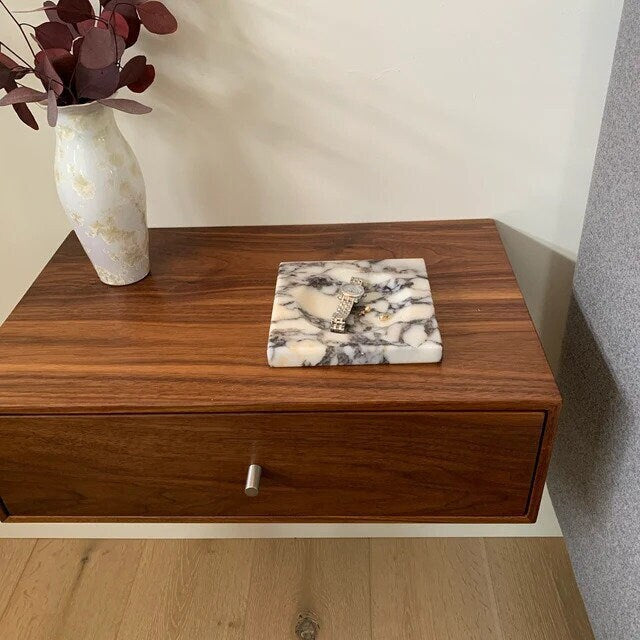 Handmade Calacatta Viola Marble Catch-All Tray: Home Decor Ring Dish