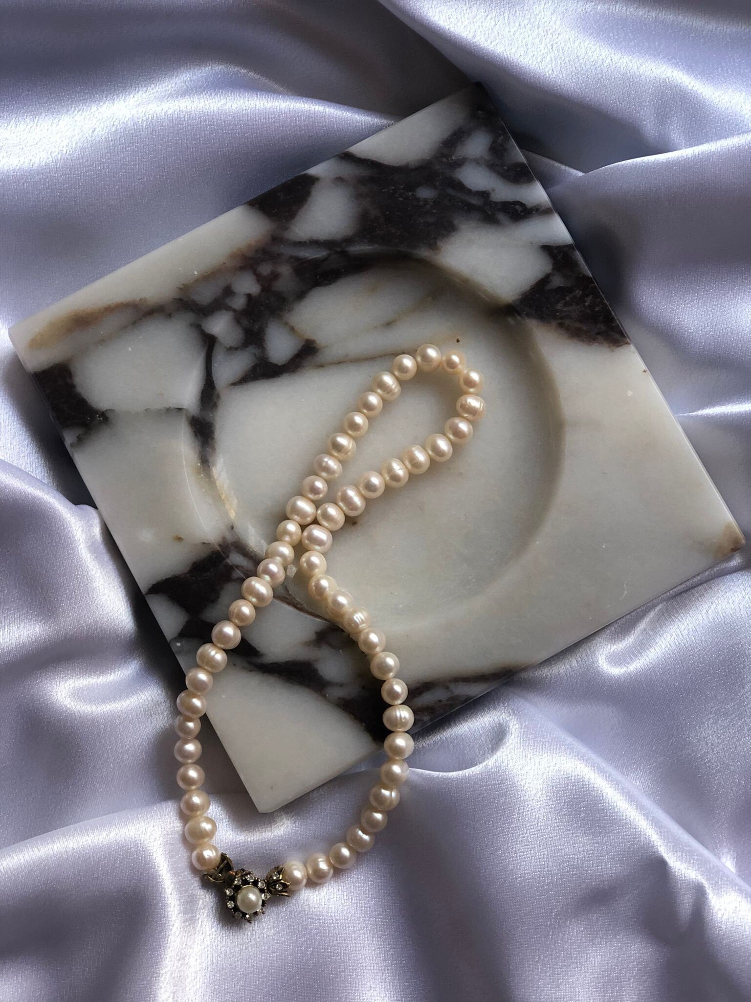 Handmade Calacatta Viola Marble Catch-All Tray: Home Decor Ring Dish