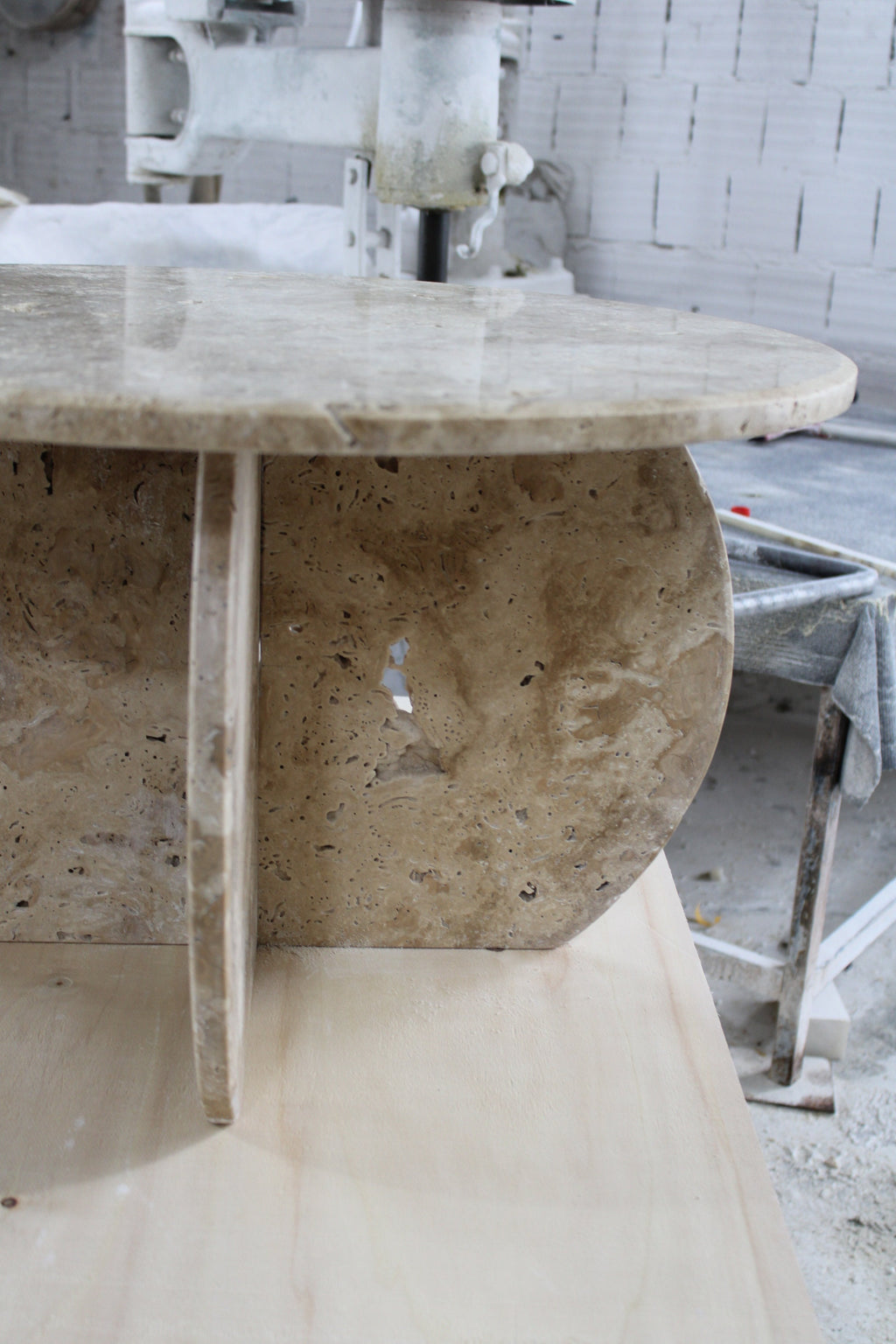 Handmade Travertine Coffee Table: Italy Model Natural Stone