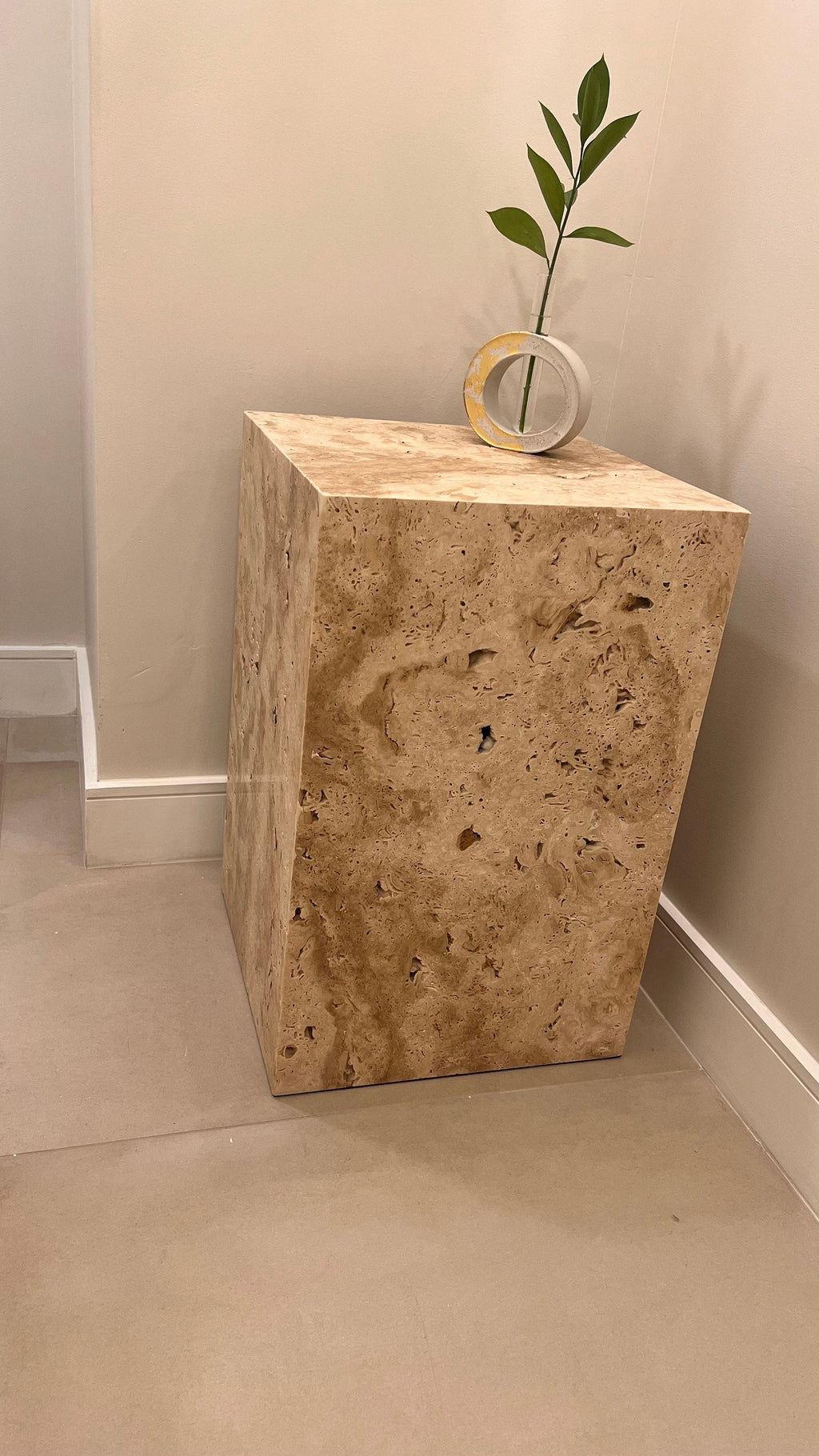 Travertine cube coffee table side table end table, free shipping, handmade, natural stone TAXFREE