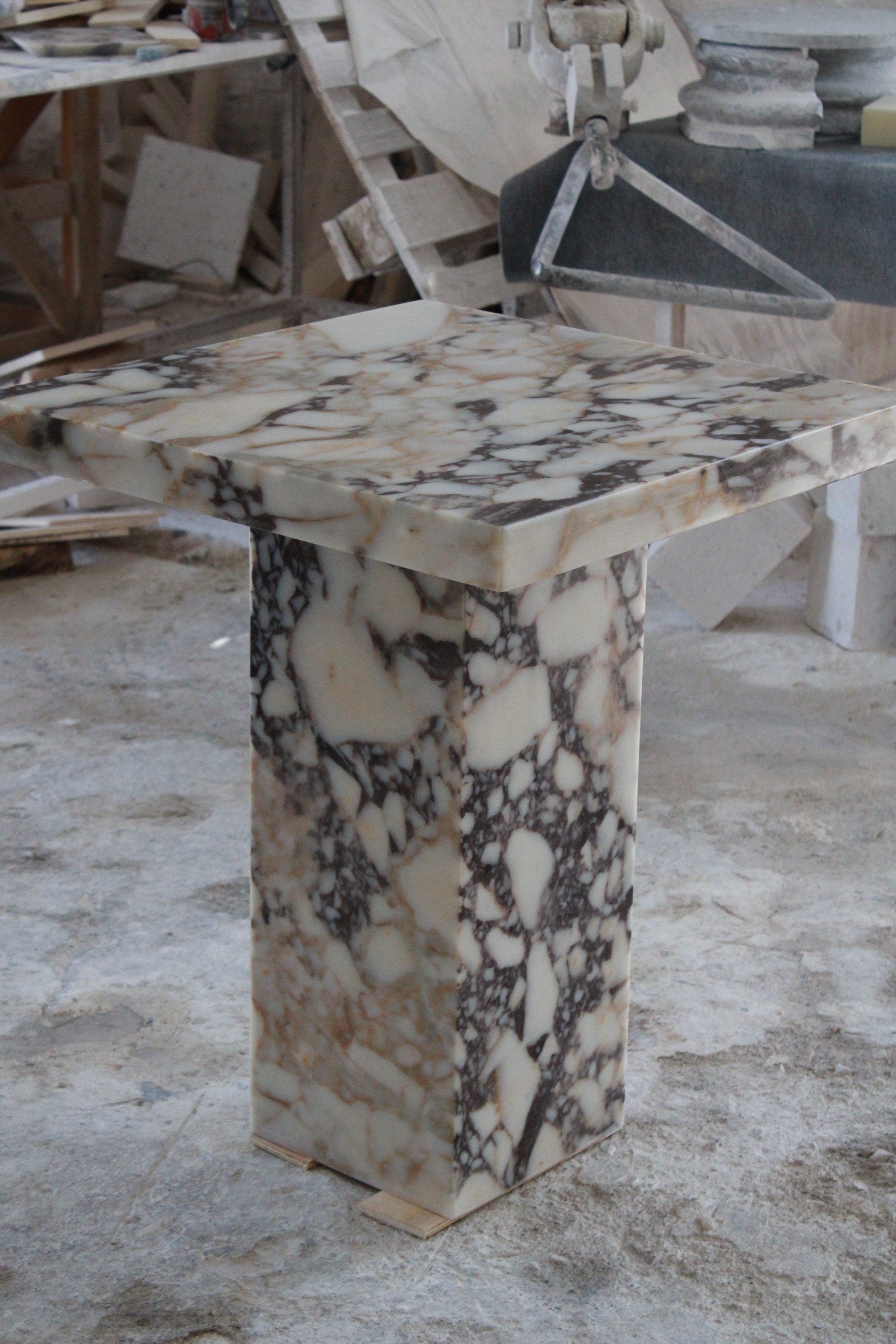 Calacatta Viola Marble Dining Table: Small Breakfast Table