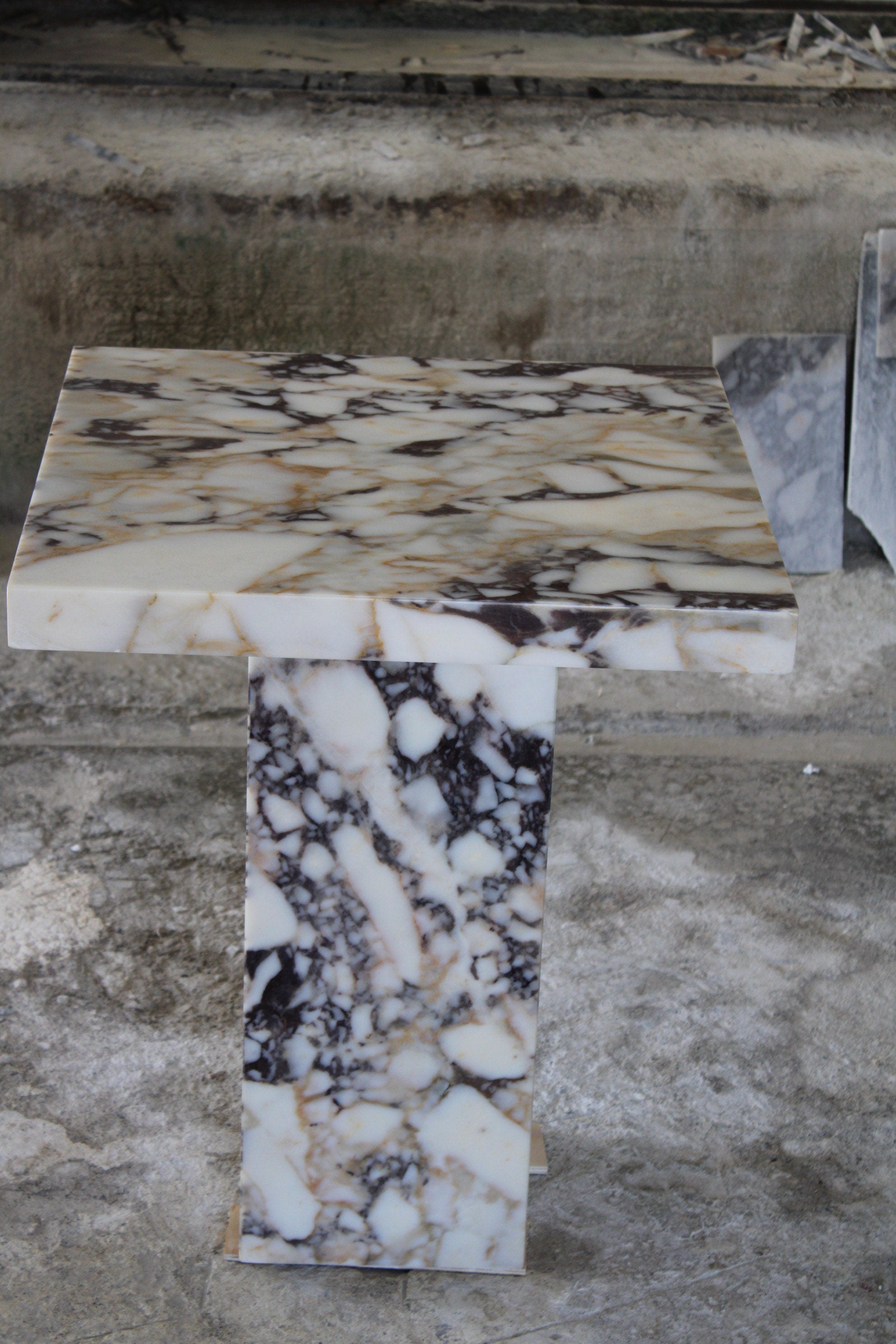 Calacatta Viola Marble Dining Table: Small Breakfast Table