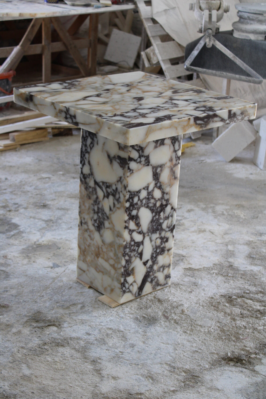 Calacatta Viola Marble Dining Table: Small Breakfast Table