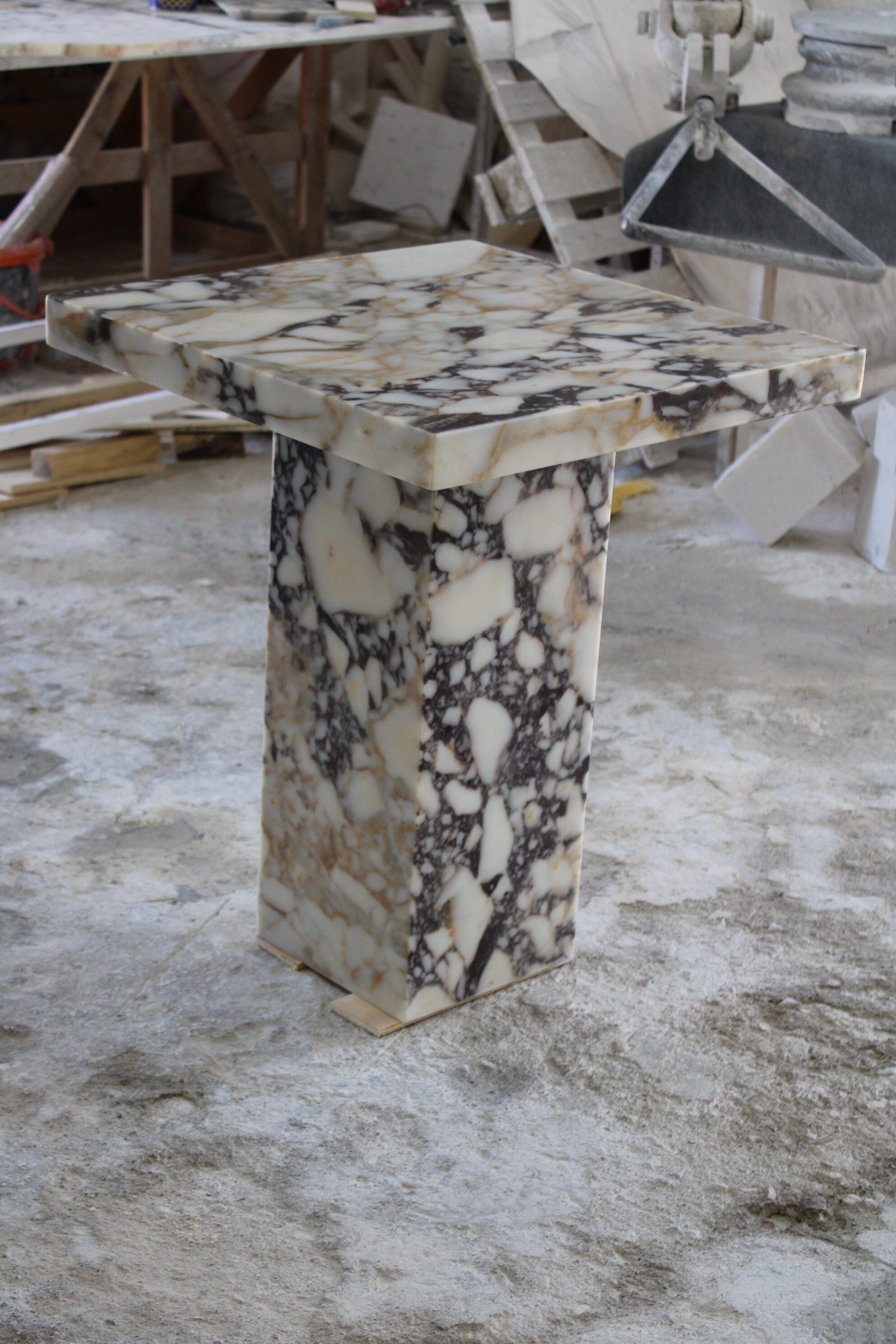 Calacatta Viola Marble Dining Table: Small Breakfast Table