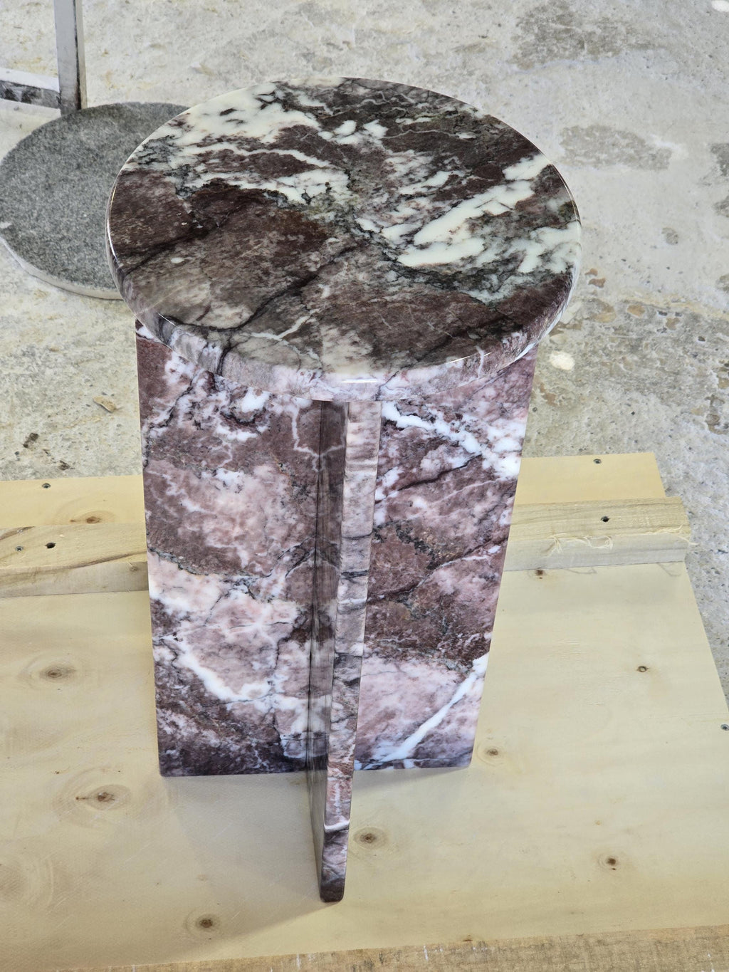 Dark Calacatta Viola Marble side table, end table,nightstand italian marble 100% Handmade Product