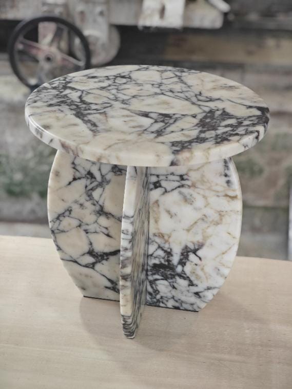 Calacatta viola coffee table end table mini model