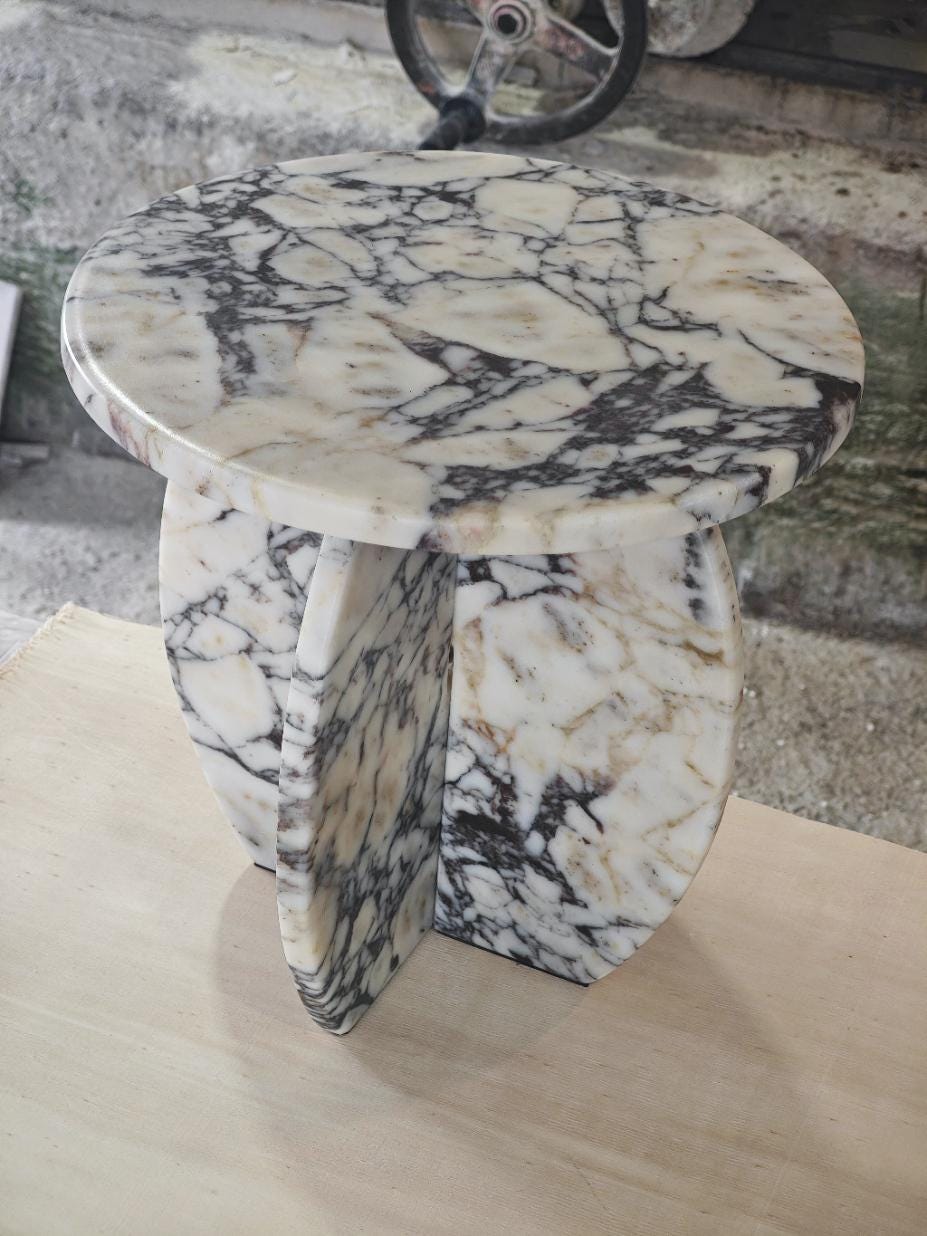 Calacatta viola coffee table end table mini model