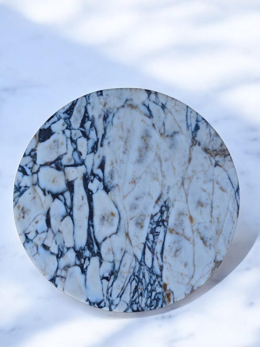 Round Marble Coffee Table Top – Polished or Matte Finish – 23.5 inches (60 cm)