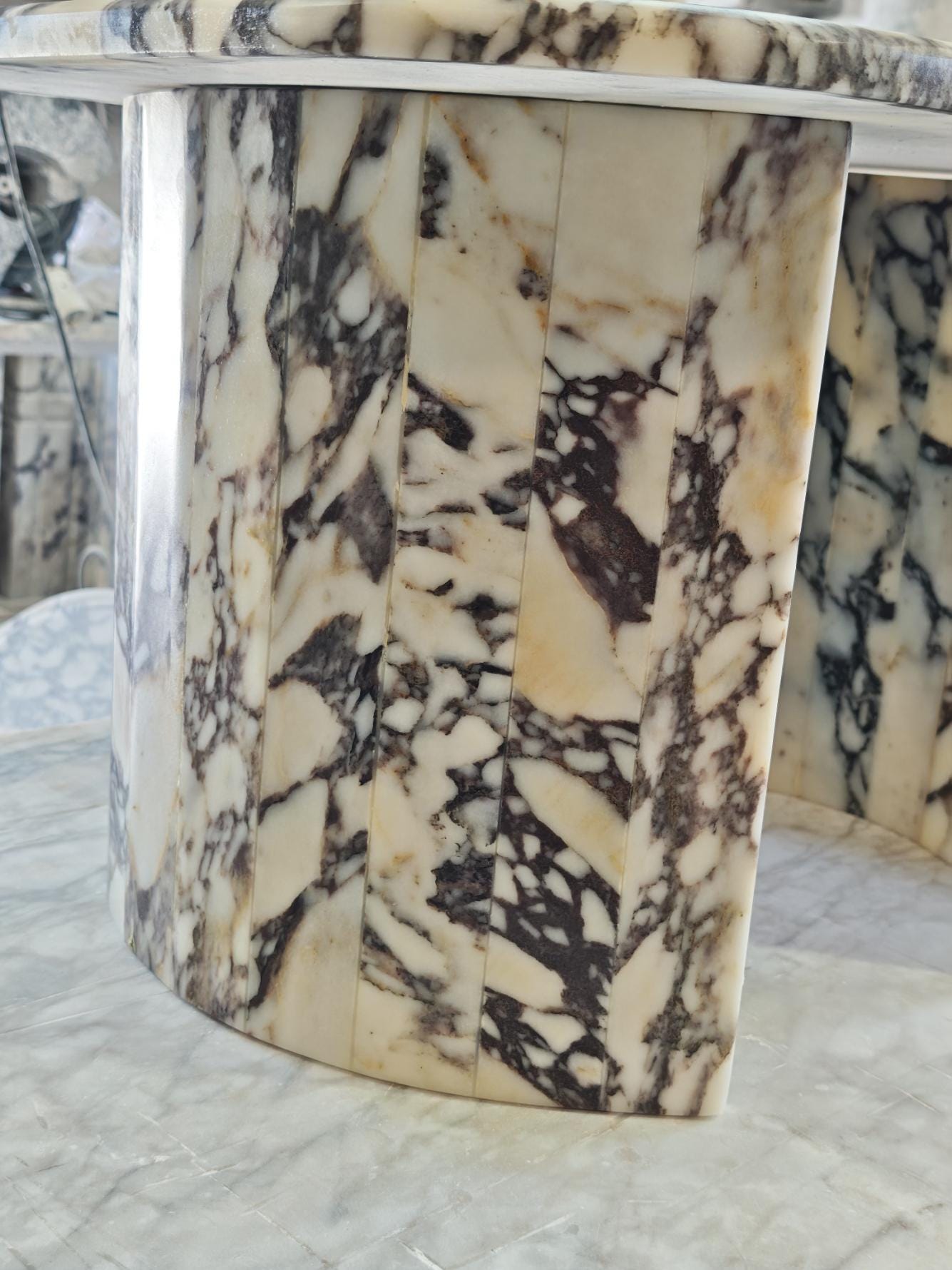Calacatta Viola Marble Coffee Table handmade from real marble and fast shipping
