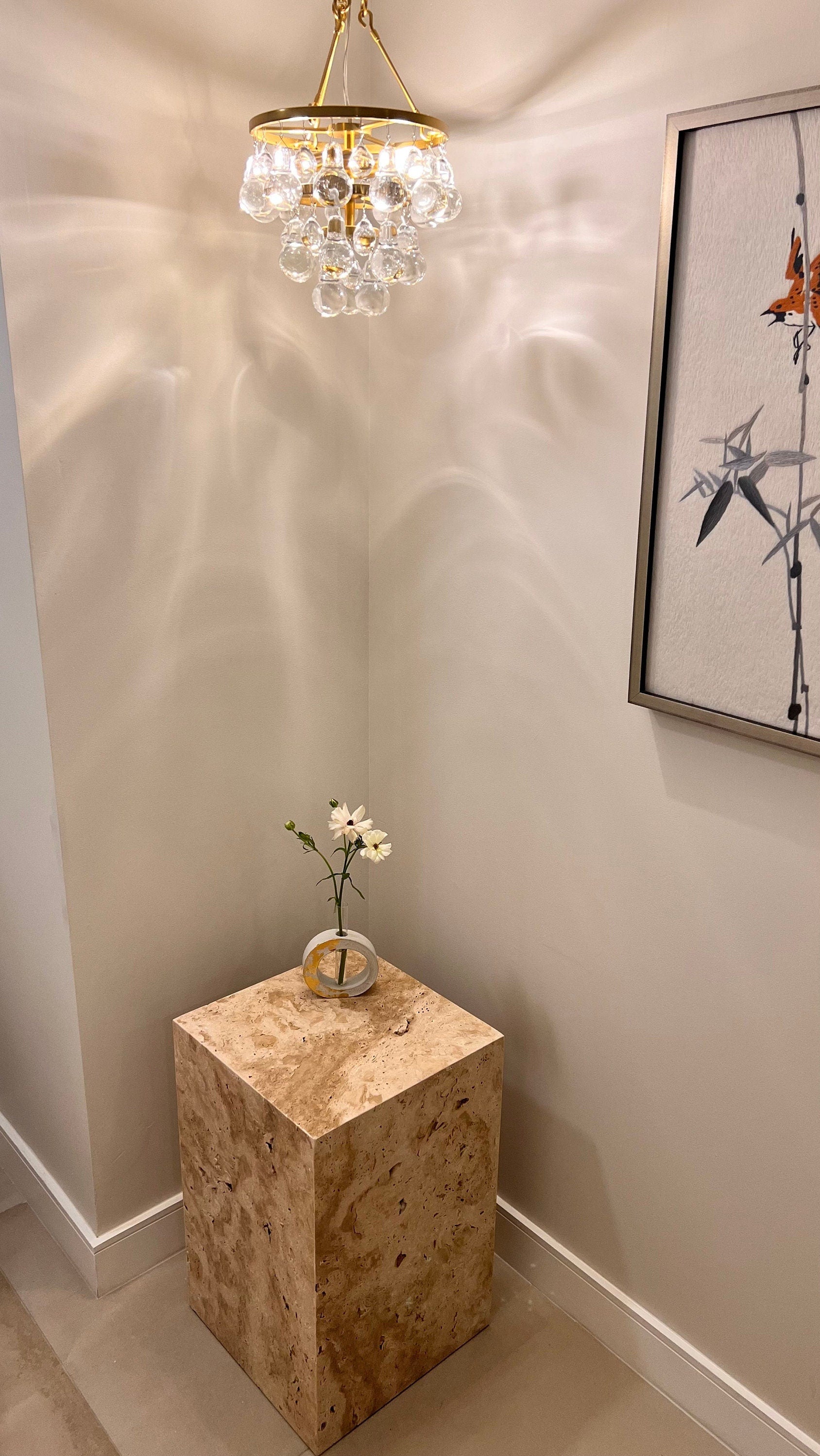Travertine cube coffee table side table end table, free shipping, handmade, natural stone TAXFREE
