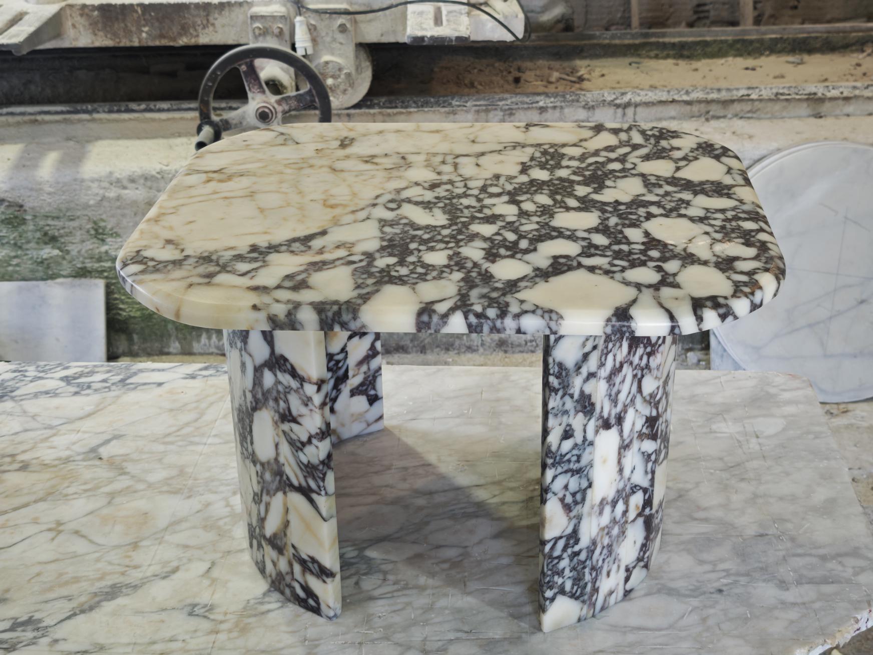 Calacatta Viola Marble Coffee Table handmade from real marble and fast shipping