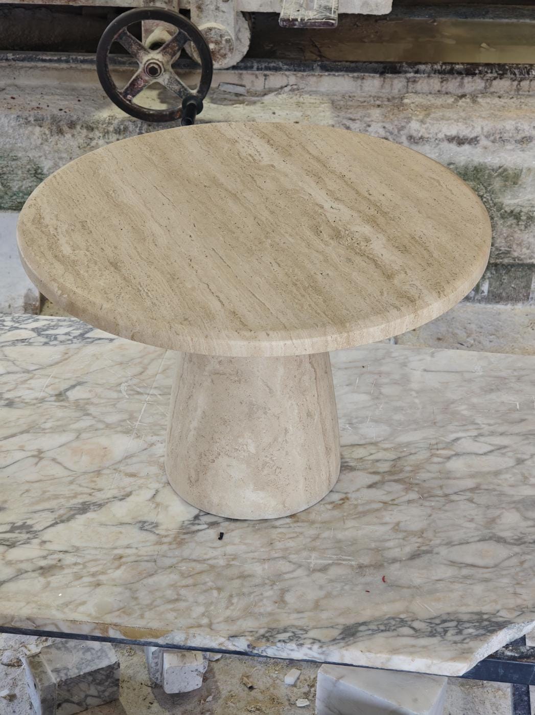 Travertine coffee table or end table freeship and free tax
