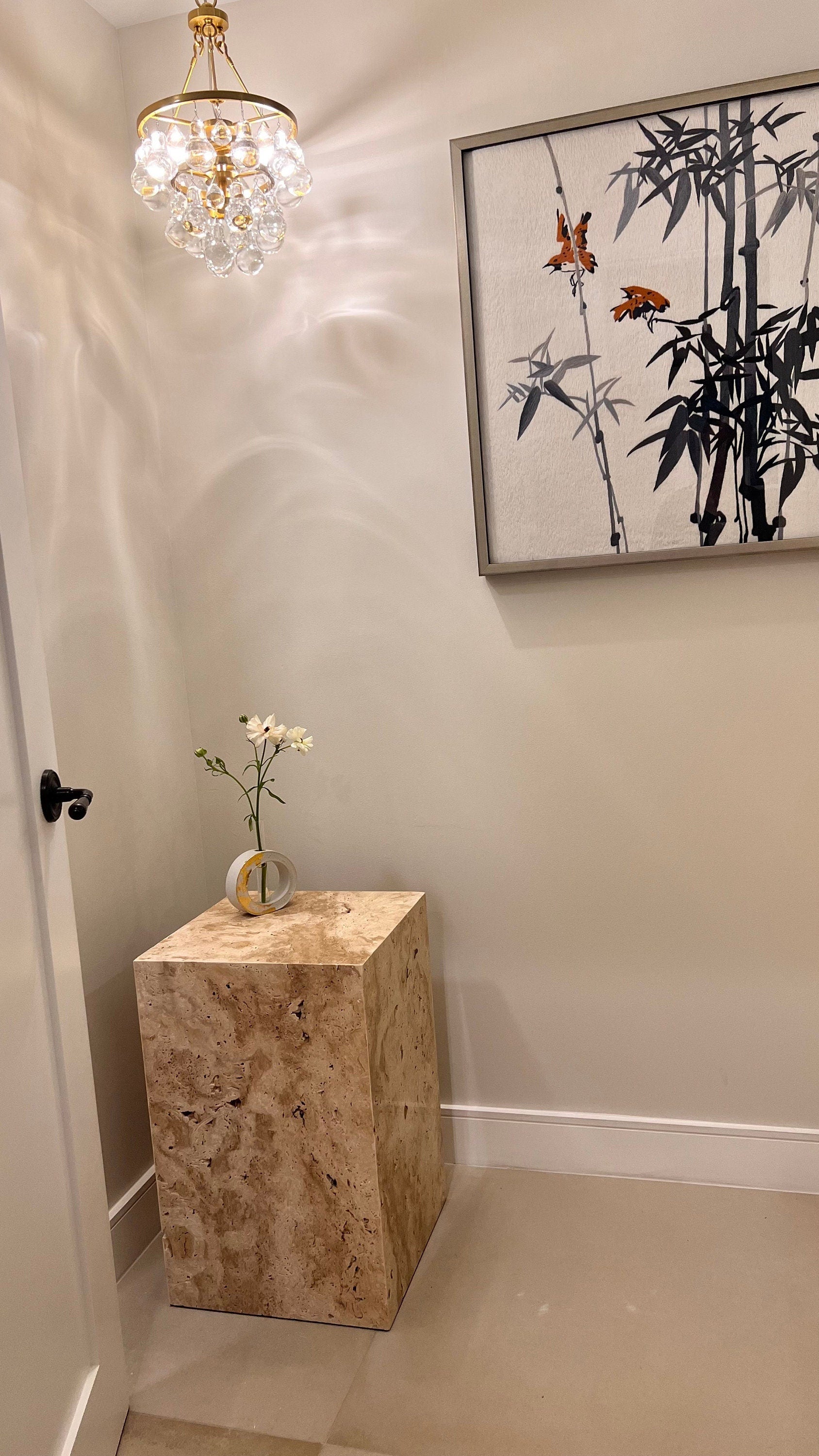 Travertine cube coffee table side table end table, free shipping, handmade, natural stone TAXFREE